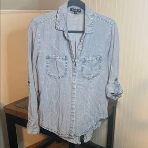 Velvet Heart Denim Button Down Shirt, Size M